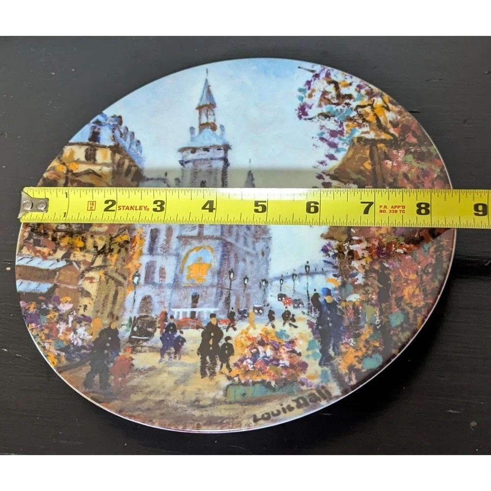 Louis Dali Ltd ed. Collector Plates (Set of 2) La Conciergerie & Arc de Triomphe